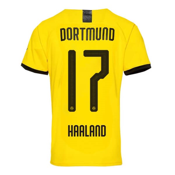 Tailandia Camiseta Borussia Dortmund NO.17 Haaland Primera equipación 2019-2020 Amarillo
